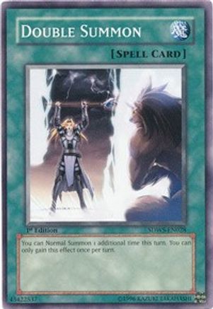 Double Summon (SDWS-EN028) - Structure Deck: Warriors' Strike 1st Edition Structure Deck: Warriors' Strike Yugioh Single  Squirtle Squad Card Shop.