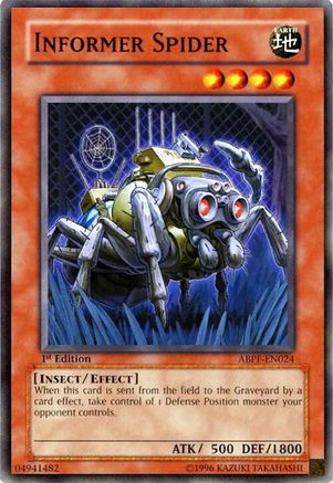 Informer Spider (ABPF-EN024) - Absolute Powerforce 1st Edition Absolute Powerforce Yugioh Single  Squirtle Squad Card Shop.