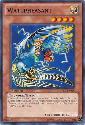 Wattpheasant (DREV-EN026) - Duelist Revolution Unlimited Duelist Revolution Yugioh Single  Squirtle Squad Card Shop.