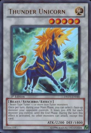 Thunder Unicorn (DREV-EN040) - Duelist Revolution Unlimited Duelist Revolution Yugioh Single  Squirtle Squad Card Shop.