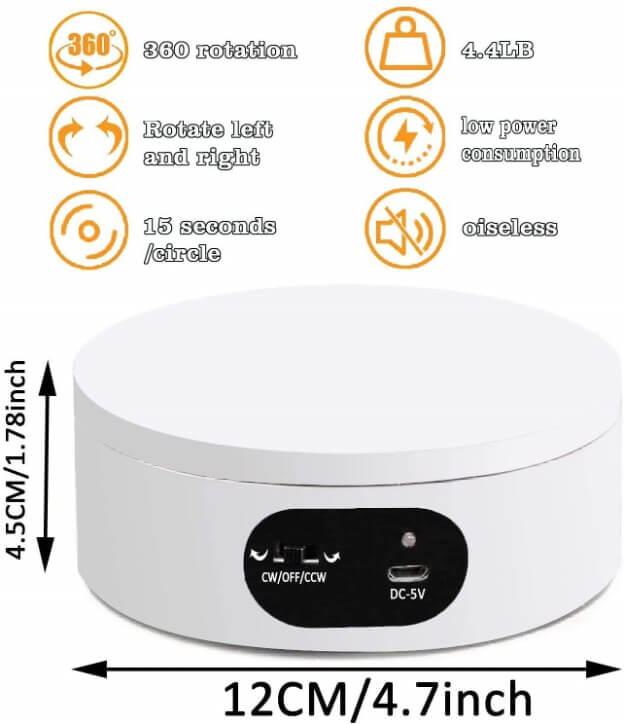 EVORETRO 360 Degrees Automatic Rotating Display EVORETRO Canada Stand  Squirtle Squad Card Shop.