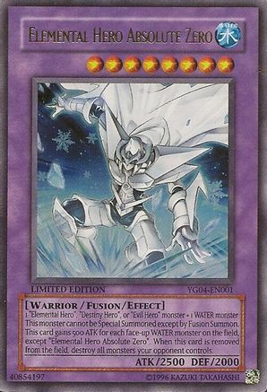 Elemental Hero Absolute Zero (YG04-EN001) - Yu-Gi-Oh! GX Manga Promotional Cards Limited Yu-Gi-Oh! GX Manga Promotional Cards Yugioh Single  Squirtle Squad Card Shop.