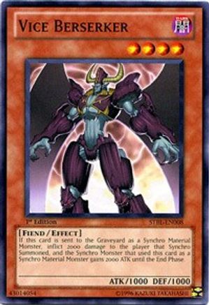 Vice Berserker (STBL-EN008) - Starstrike Blast Unlimited Starstrike Blast Yugioh Single  Squirtle Squad Card Shop.