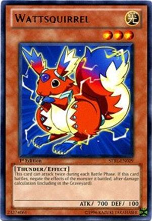 Wattsquirrel (STBL-EN029) - Starstrike Blast Unlimited Starstrike Blast Yugioh Single  Squirtle Squad Card Shop.