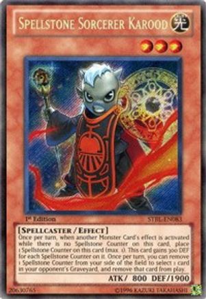 Spellstone Sorcerer Karood (STBL-EN083) - Starstrike Blast 1st Edition Starstrike Blast Yugioh Single  Squirtle Squad Card Shop.