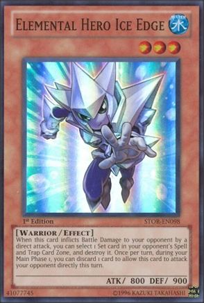 Elemental Hero Ice Edge (STOR-EN098) - Storm of Ragnarok 1st Edition Storm of Ragnarok Yugioh Single  Squirtle Squad Card Shop.