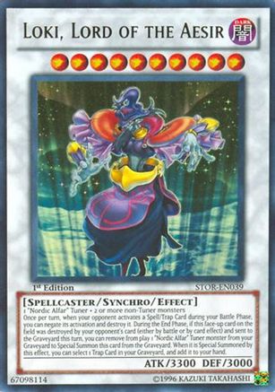 Loki, Lord of the Aesir (STOR-EN039) - Storm of Ragnarok 1st Edition Storm of Ragnarok Yugioh Single  Squirtle Squad Card Shop.