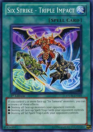 Six Strike - Triple Impact (STOR-EN049) - Storm of Ragnarok Unlimited Storm of Ragnarok Yugioh Single  Squirtle Squad Card Shop.