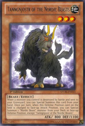 Tanngnjostr of the Nordic Beasts (STOR-EN013) - Storm of Ragnarok Unlimited Storm of Ragnarok Yugioh Single  Squirtle Squad Card Shop.