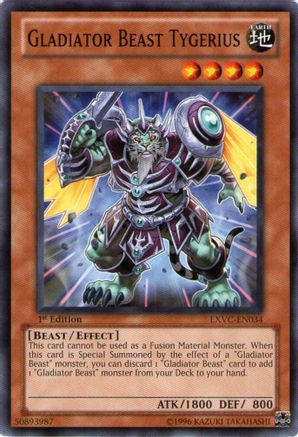 Gladiator Beast Tygerius (EXVC-EN034) - Extreme Victory 1st Edition Extreme Victory Yugioh Single  Squirtle Squad Card Shop.