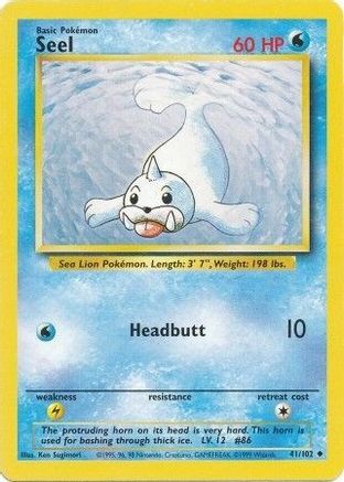 Seel 041/102 - Base Set Unlimited - Uncommon Pokémon Card