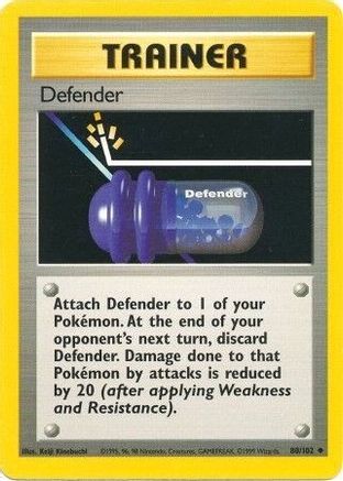 Defender 080/102 - Base Set Unlimited - Uncommon Pokémon Card