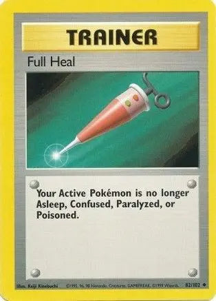 Full Heal 082  Base Set - Uncommon Base Set Pokemon Single  Squirtle Squad Card Shop.