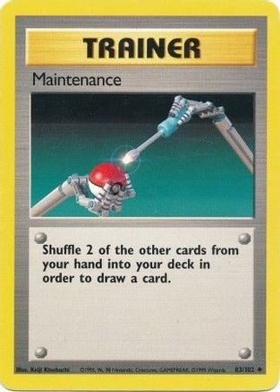 Maintenance 083/102 - Base Set Unlimited - Uncommon Pokémon Card Base Set Pokemon Single  Squirtle Squad Card Shop.