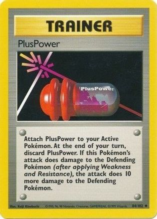 PlusPower 084/102 - Base Set Unlimited - Uncommon Pokémon Card