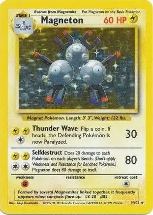 Magneton 009/102 - Base Set Unlimited - Holo Pokémon Card Base Set Pokemon Single  Squirtle Squad Card Shop.