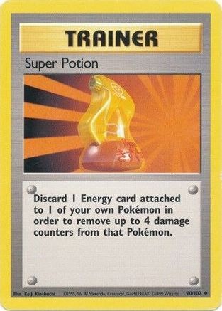 Super Potion 090/102 - Base Set Unlimited - Uncommon Pokémon Card Base Set Pokemon Single  Squirtle Squad Card Shop.