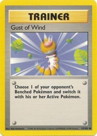 Gust of Wind 093/102 - Base Set Unlimited - Uncommon Pokémon Card Base Set Pokemon Single  Squirtle Squad Card Shop.