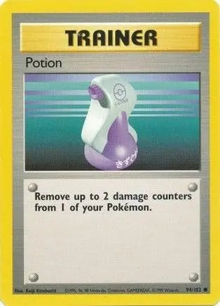 Potion 094/102 - Base Set Unlimited - Common Pokémon Card Base Set Pokemon Single  Squirtle Squad Card Shop.