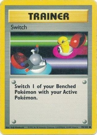 Switch 095/102 - Base Set Unlimited - Common Pokémon Card Base Set Pokemon Single  Squirtle Squad Card Shop.