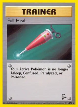 Full Heal 111  Base Set 2 - Uncommon Base Set 2 Pokemon Single  Squirtle Squad Card Shop.