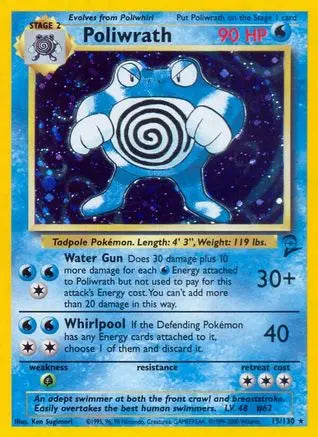 WOTC - Base Set 2 - Poliwrath 015 - Holo Base Set 2 Pokemon Single  Squirtle Squad Card Shop.