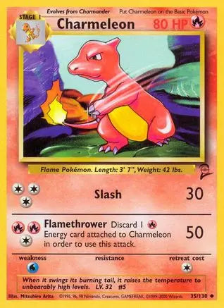 Charmeleon 035  Base Set 2 - Uncommon Base Set 2 Pokemon Single  Squirtle Squad Card Shop.