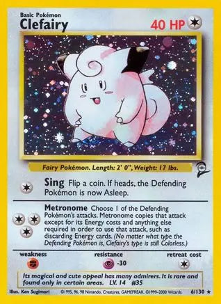 WOTC - Base Set 2 - Clefairy 006 - Holo Base Set 2 Pokemon Single  Squirtle Squad Card Shop.