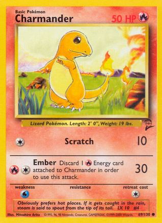 Charmander 069  Base Set 2 - Common Base Set 2 Pokemon Single  Squirtle Squad Card Shop.