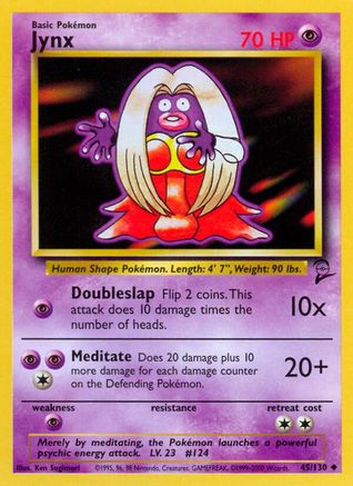 Jynx 045  Base Set 2 - Uncommon Base Set 2 Pokemon Single  Squirtle Squad Card Shop.