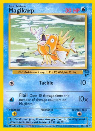 Magikarp 050  Base Set 2 - Uncommon Base Set 2 Pokemon Single  Squirtle Squad Card Shop.