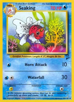 Seaking 060  Base Set 2 - Uncommon Base Set 2 Pokemon Single  Squirtle Squad Card Shop.