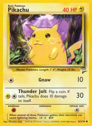 Pikachu 087  Base Set 2 - Common Base Set 2 Pokemon Single  Squirtle Squad Card Shop.