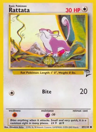 Rattata 089  Base Set 2 - Common Base Set 2 Pokemon Single  Squirtle Squad Card Shop.