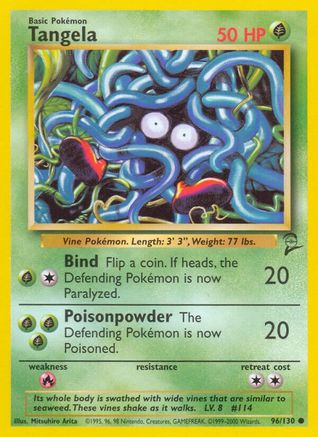 Tangela 096  Base Set 2 - Common Base Set 2 Pokemon Single  Squirtle Squad Card Shop.