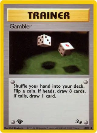 Gambler 060  - 1st Edition Fossil - Common