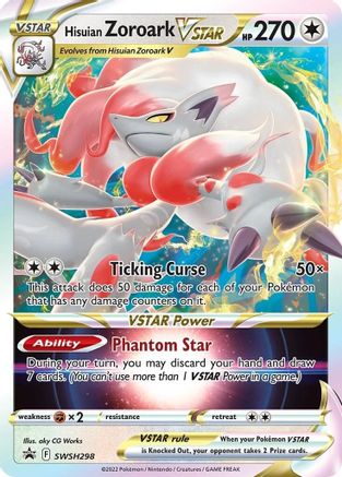Hisuian Zoroark VSTAR SWSH298  - Holofoil SWSH Sword & Shield Promo Cards - Promo SWSH: Sword & Shield Promo Cards Pokemon Single  Squirtle Squad Card Shop.