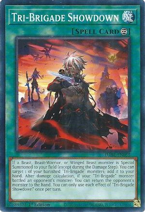 Tri-Brigade Showdown (DABL-EN055) - Darkwing Blast 1st Edition Darkwing Blast Yugioh Single  Squirtle Squad Card Shop.