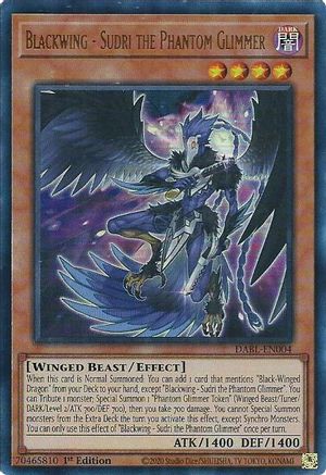 Blackwing - Sudri the Phantom Glimmer (DABL-EN004) - Darkwing Blast 1st Edition Darkwing Blast Yugioh Single  Squirtle Squad Card Shop.