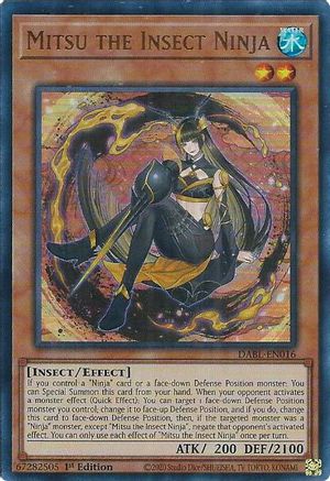 Mitsu the Insect Ninja (DABL-EN016) - Darkwing Blast 1st Edition Darkwing Blast Yugioh Single  Squirtle Squad Card Shop.