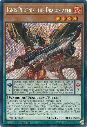Ignis Phoenix, the Dracoslayer (DABL-EN022) - Darkwing Blast 1st Edition Darkwing Blast Yugioh Single  Squirtle Squad Card Shop.