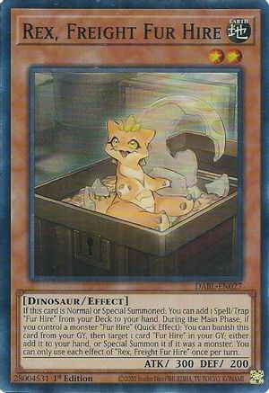 Rex, Freight Fur Hire (DABL-EN027) - Darkwing Blast 1st Edition Darkwing Blast Yugioh Single  Squirtle Squad Card Shop.