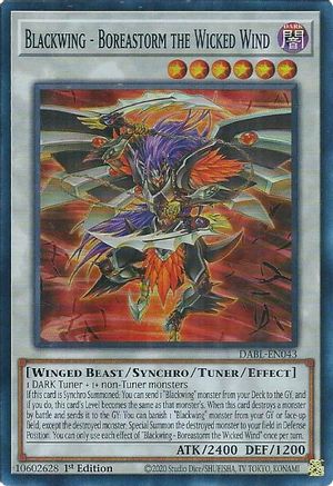 Blackwing - Boreastorm the Wicked Wind (DABL-EN043) - Darkwing Blast 1st Edition Darkwing Blast Yugioh Single  Squirtle Squad Card Shop.
