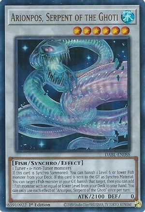 Arionpos, Serpent of the Ghoti (DABL-EN088) - Darkwing Blast 1st Edition Darkwing Blast Yugioh Single  Squirtle Squad Card Shop.