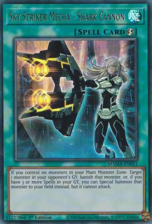 Sky Striker Mecha - Shark Cannon (MAMA-EN011) - Magnificent Mavens 1st Edition Magnificent Mavens Yugioh Single  Squirtle Squad Card Shop.