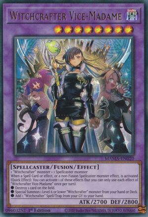 Witchcrafter Vice-Madame (MAMA-EN020) - Magnificent Mavens 1st Edition Magnificent Mavens Yugioh Single  Squirtle Squad Card Shop.