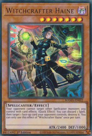 Witchcrafter Haine (MAMA-EN022) - Magnificent Mavens 1st Edition Magnificent Mavens Yugioh Single  Squirtle Squad Card Shop.