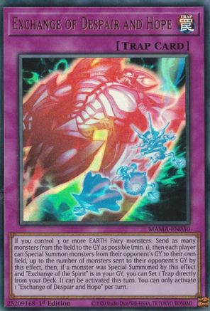 Exchange of Despair and Hope (MAMA-EN030) - Magnificent Mavens 1st Edition Magnificent Mavens Yugioh Single  Squirtle Squad Card Shop.