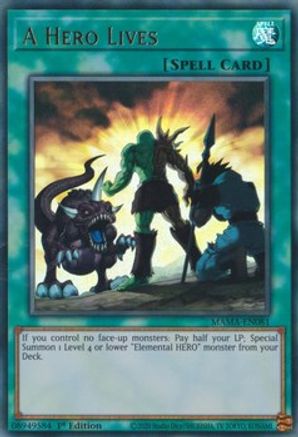 A Hero Lives (MAMA-EN081) - Magnificent Mavens 1st Edition Magnificent Mavens Yugioh Single  Squirtle Squad Card Shop.