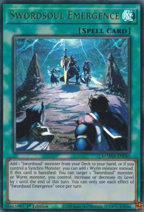 Swordsoul Emergence (MAMA-EN041) - Magnificent Mavens 1st Edition Magnificent Mavens Yugioh Single  Squirtle Squad Card Shop.